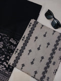 Unstitched printed lawn 3 piece suit