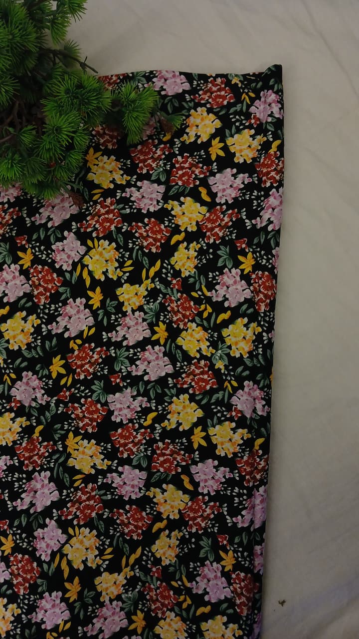 Unstitched printed linen 1pc suit