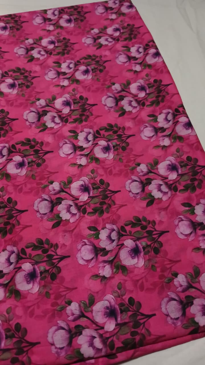 Unstitched Printed Lawn Suit (Kameez and Trouser SAME DESIGN)